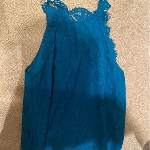 Blue lace tank